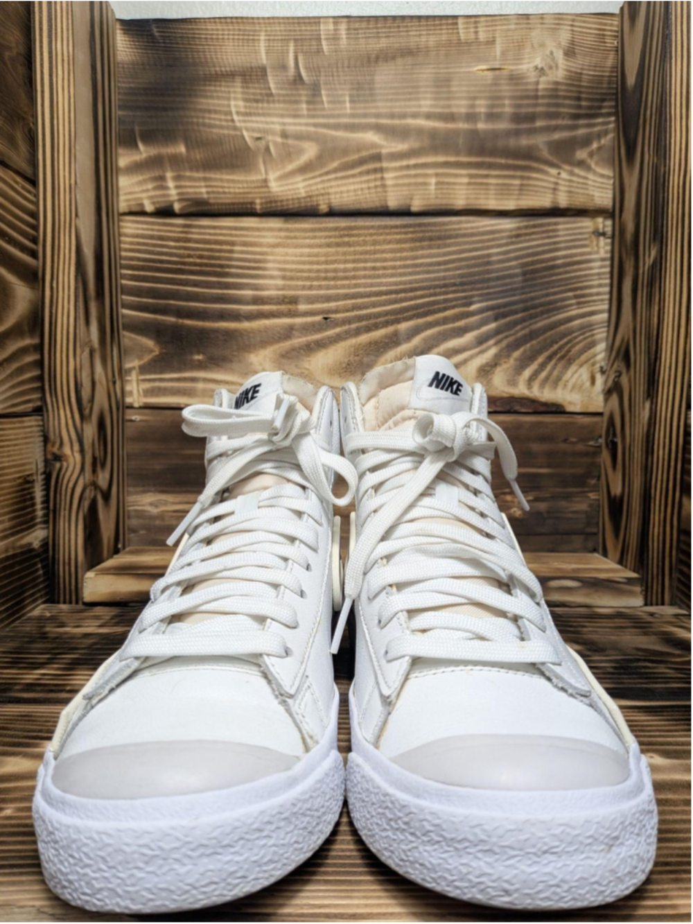 Nike Blazer Mid D/MS/X Shoes Womens Size 6.5 White Leather Sneakers DC1745-100 - Picture 4 of 9